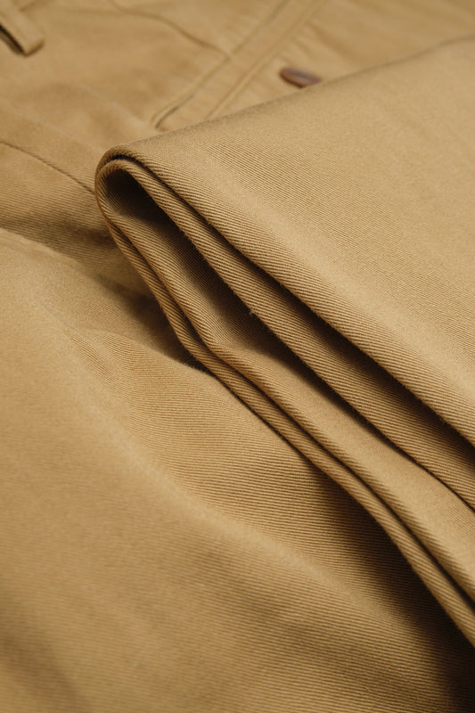 Brown Khaki Cotton Chino W33 L31 (Made in Japan, c.1990s)