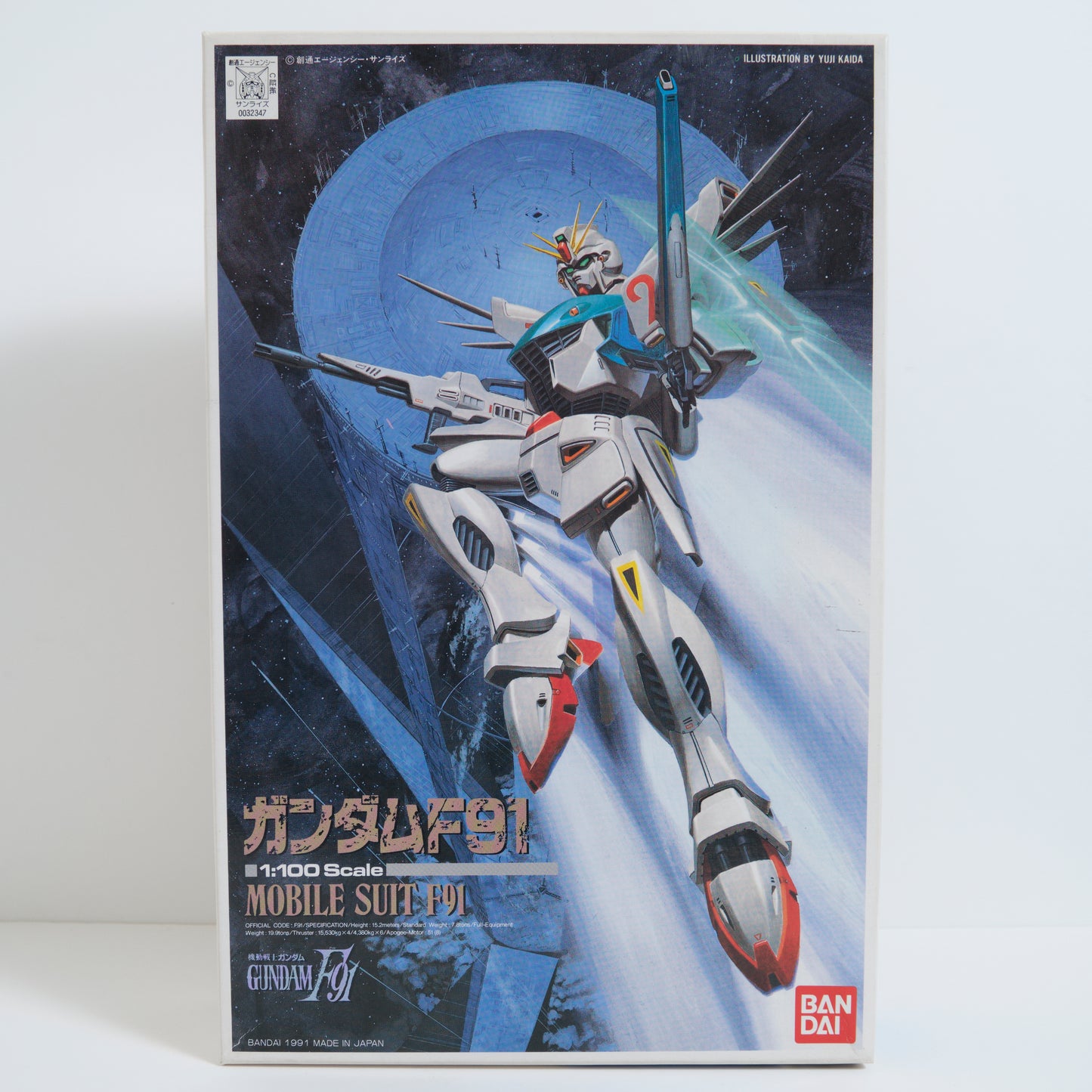 GUNDAM F91 1/100 Scale Plastic Model Kit (BANDAI / Made in Japan, 1991)