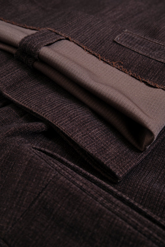 Dark Brown Polyester Slacks W33 L28 / Made in Japan / Early 2000s