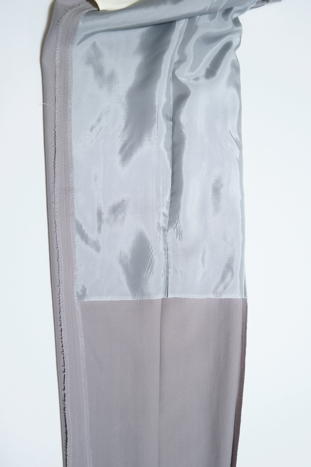 Light Grey Wool Slacks W27 L29 / Cuffed (cult movie for men / Japan, c.1990s–2000s)