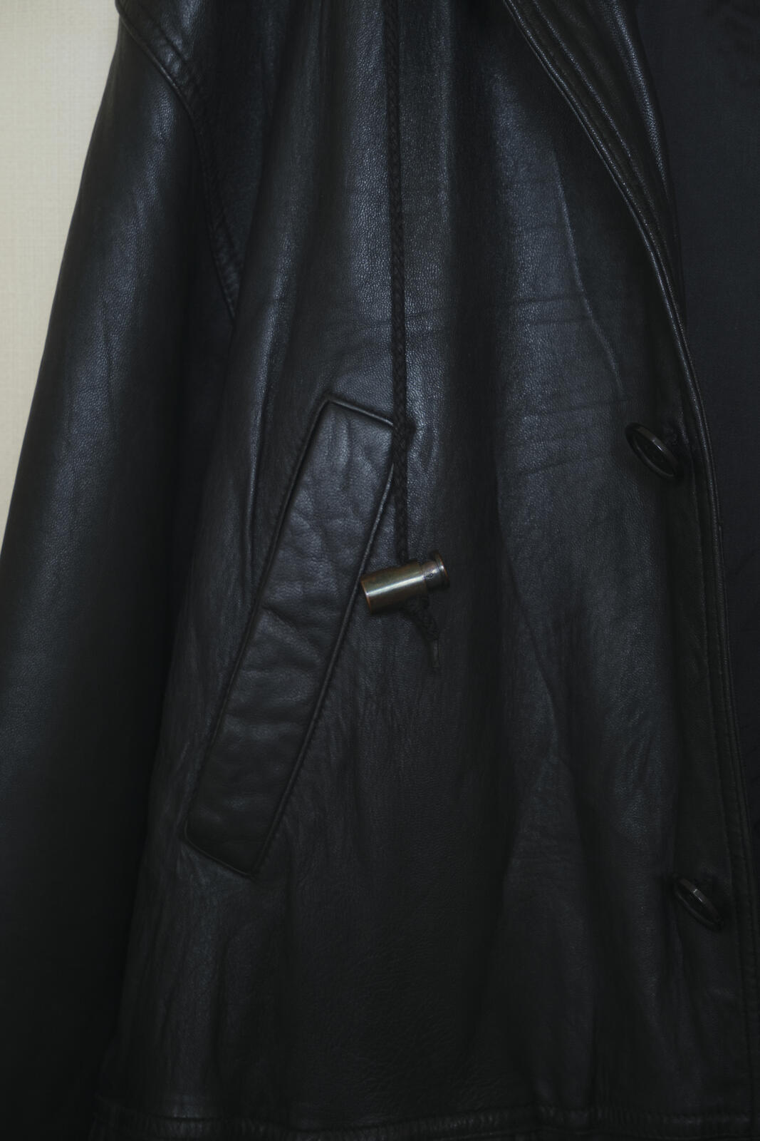 DON-STRONG Oversized Hooded Leather Coat | Vintage Japan