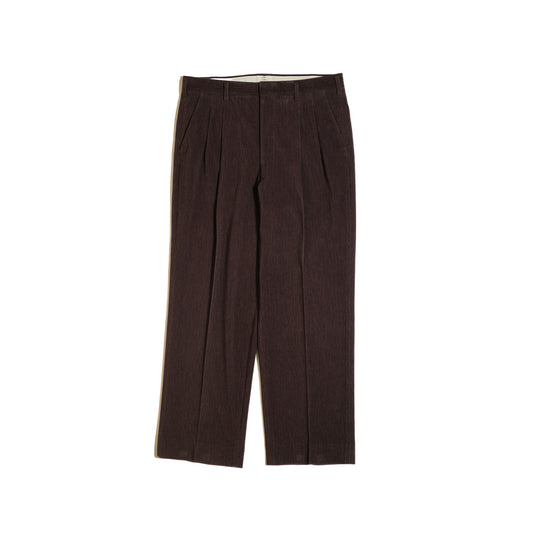 Dark Brown Polyester Slacks W33 L28 / Made in Japan / Early 2000s