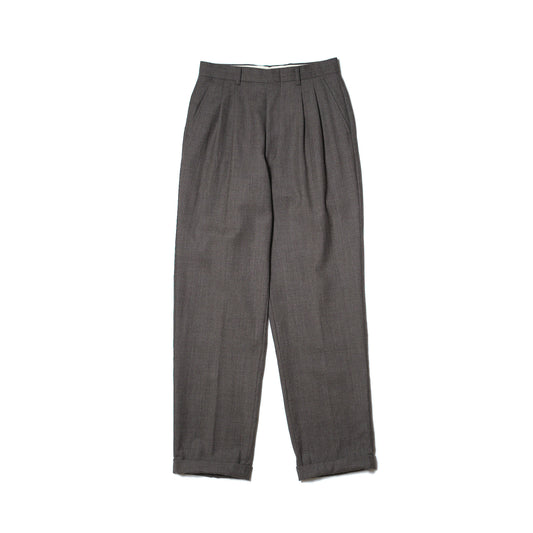 Dark Brown Wool Slacks W28 L29 / Cuffed (Made in Japan, c.1990s)