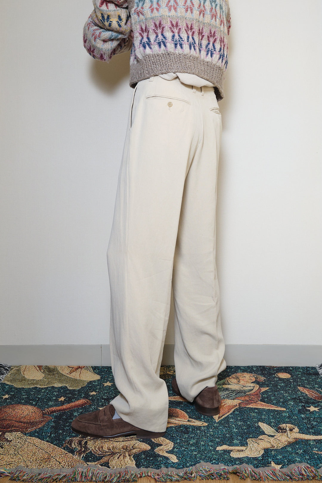 Beige Tencel Slacks W30 L31 (UNTITLED / Japan, c.1990s)