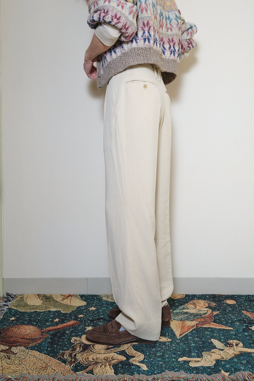 Beige Tencel Slacks W30 L31 (UNTITLED / Japan, c.1990s)