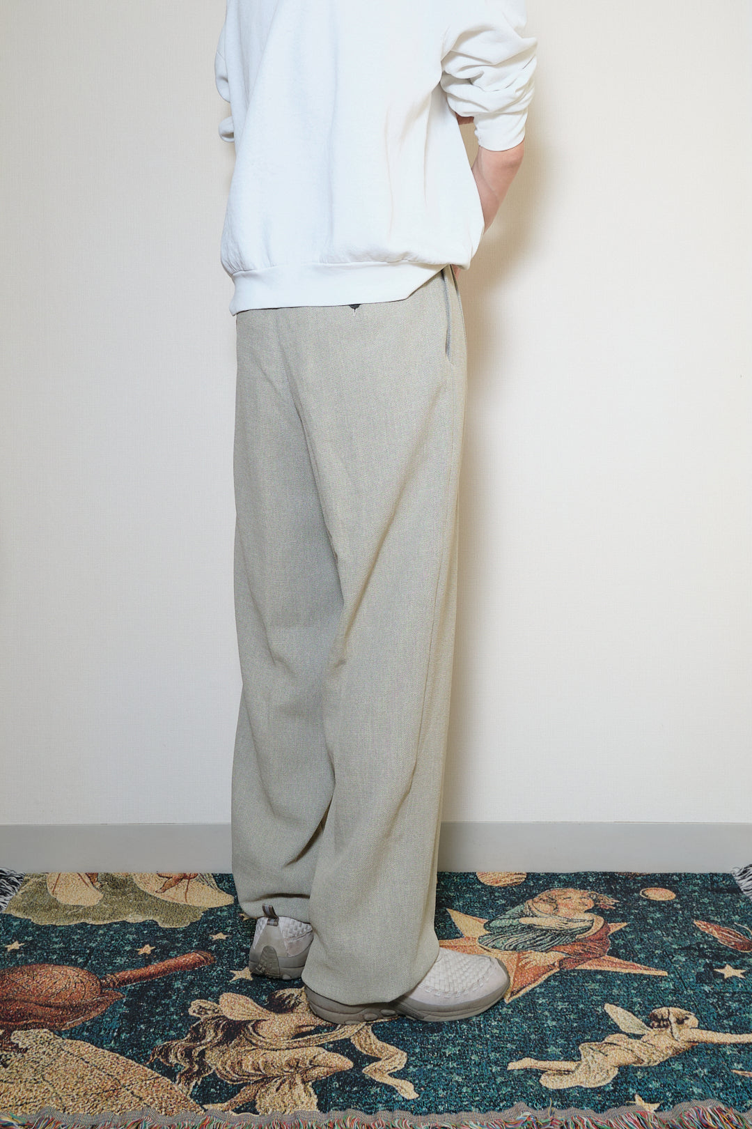 Greige Italian Fabric Slacks W32 L36 (Italian Fabric / Made in Japan, c.1990s)