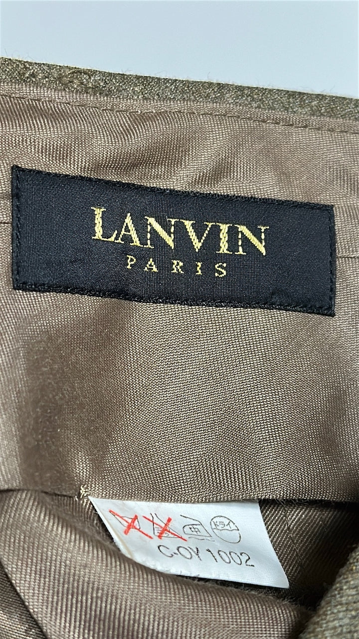 Tan Wool-Cashmere Slacks W30 L29 (LANVIN PARIS / Japan, c.1990s)