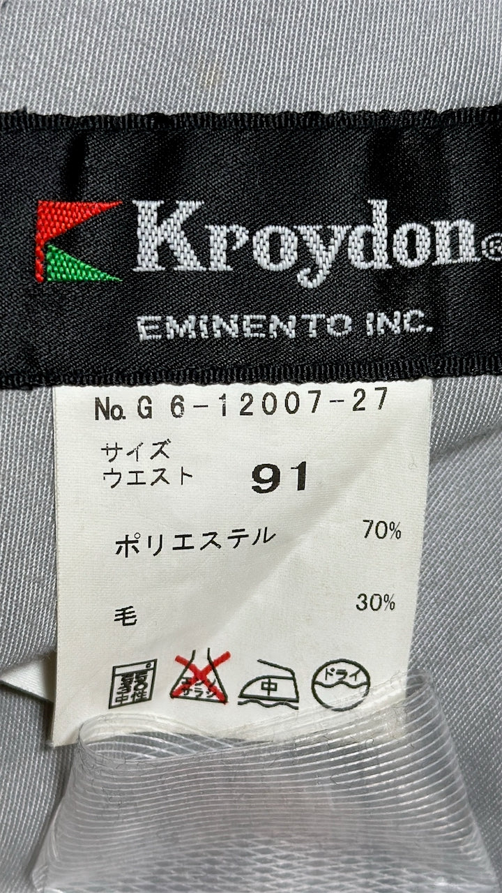Navy Twill Slacks W32 L29 (Kroydon / Eminento Inc., Made in Japan, c.1990s–2000s)