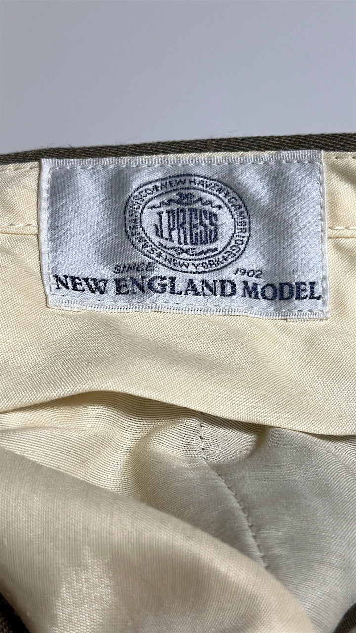 Greige Wool Slacks W31 L30 (J. Press / New England Model, Made in Japan, c.1990s–2000s)