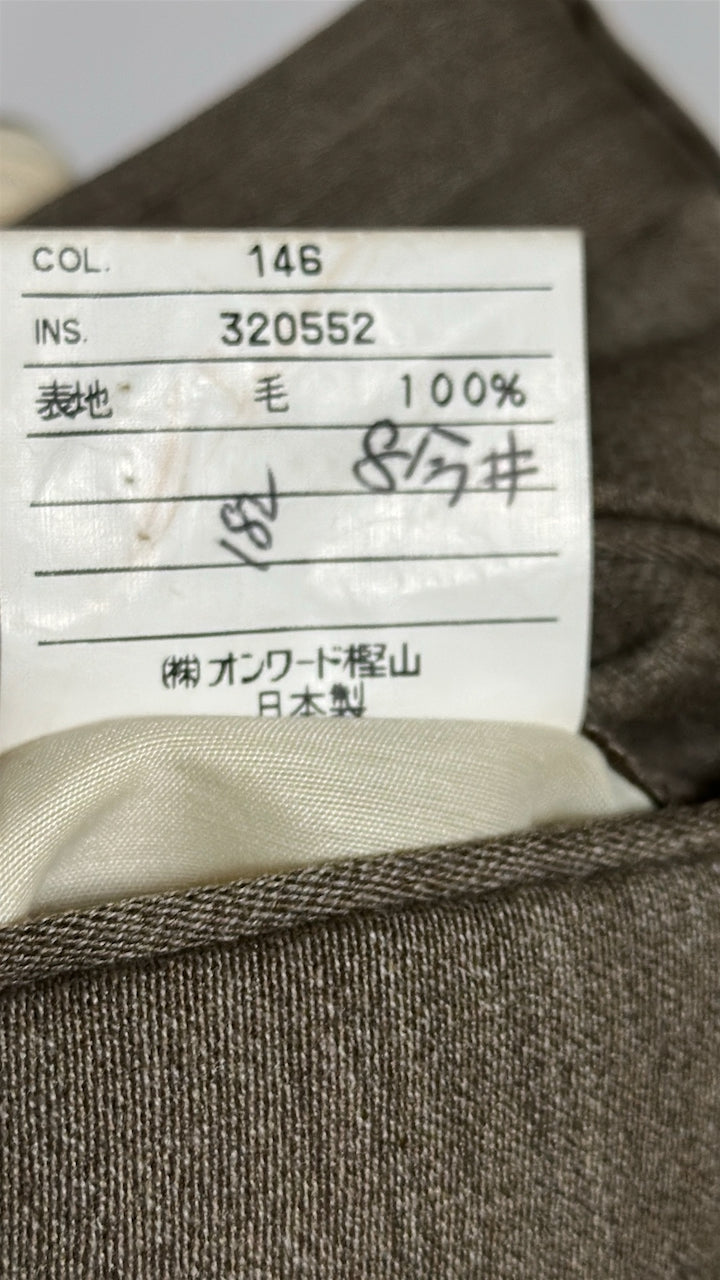 Greige Wool Slacks W31 L30 (J. Press / New England Model, Made in Japan, c.1990s–2000s)