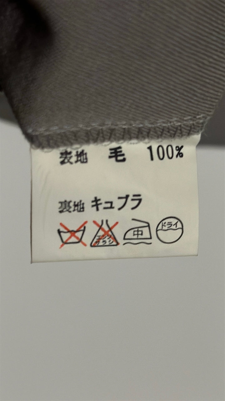 Light Grey Wool Slacks W27 L29 / Cuffed (cult movie for men / Japan, c.1990s–2000s)