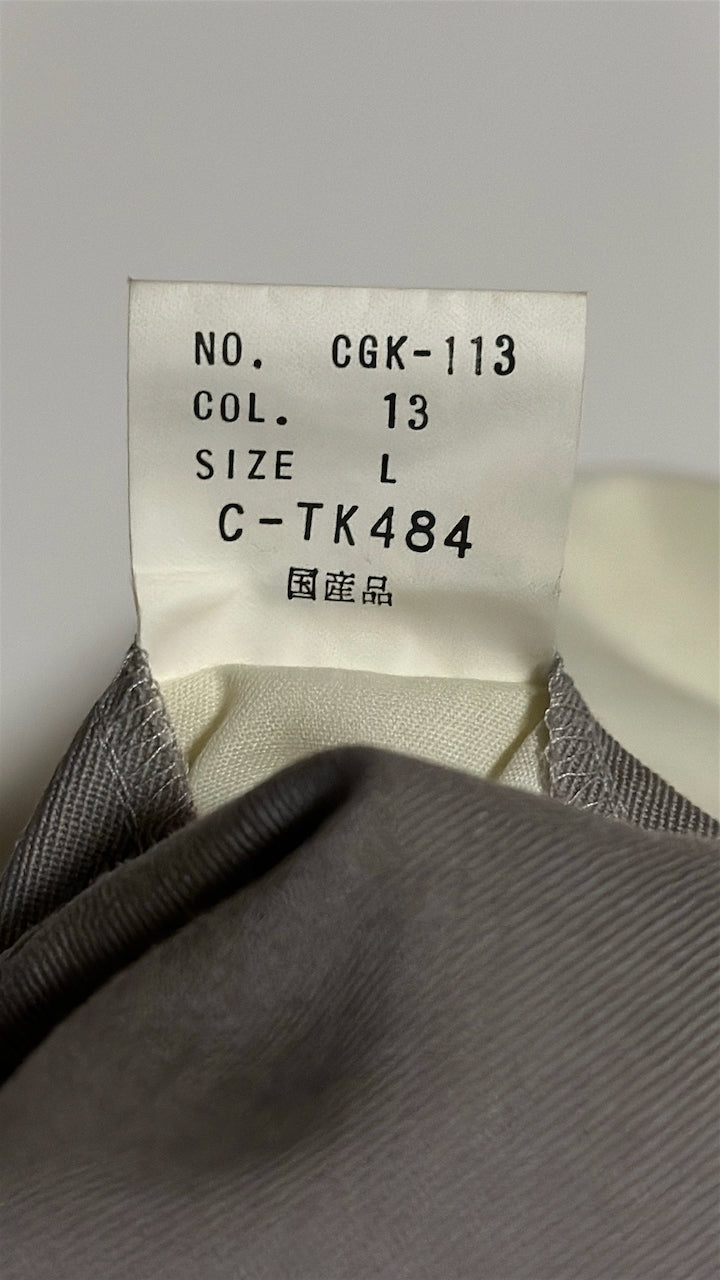 Light Grey Wool Slacks W27 L29 / Cuffed (cult movie for men / Japan, c.1990s–2000s)