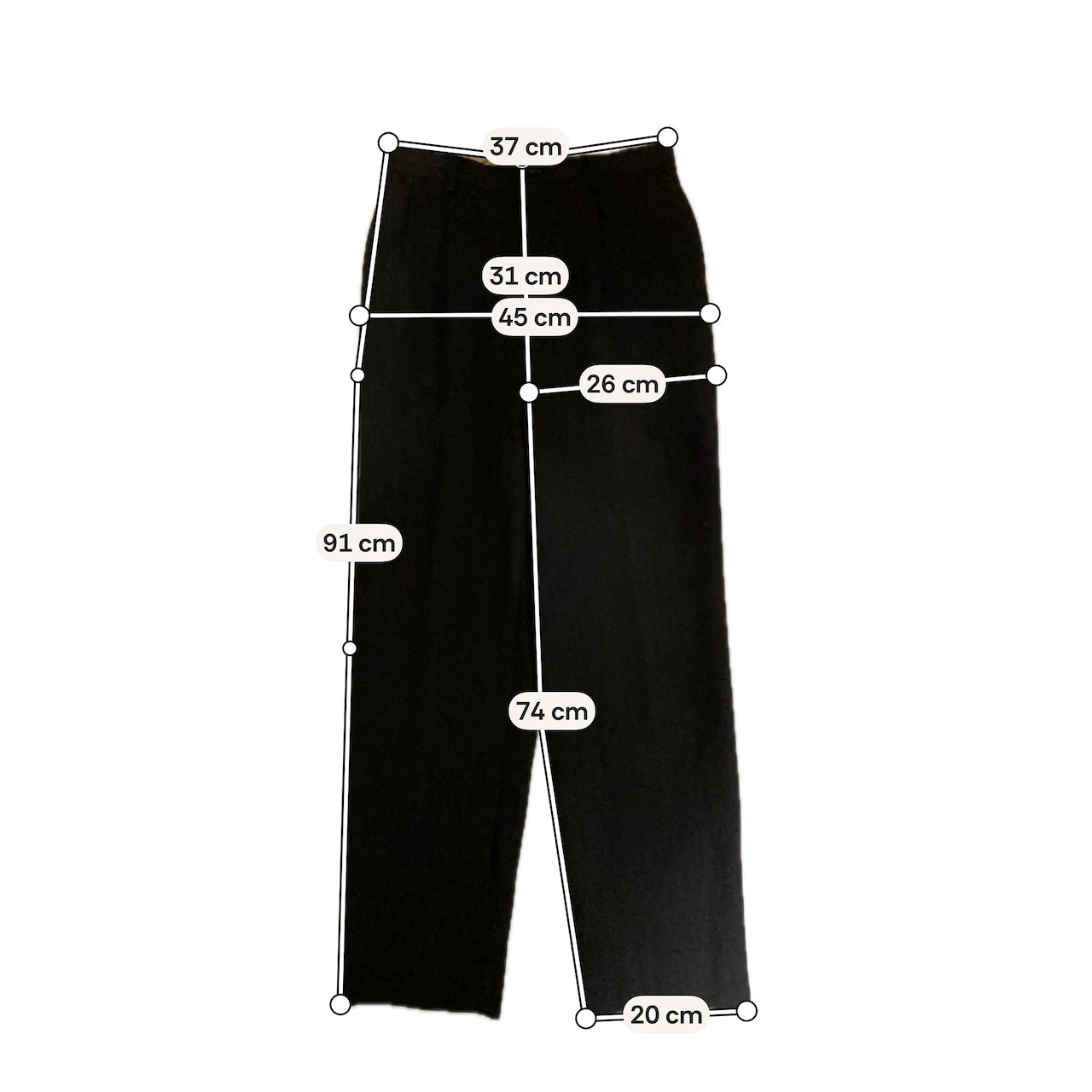Dark Navy Wool Slacks W29 L29 (St.ART CLUB / Japan, c.1980s–1990s)