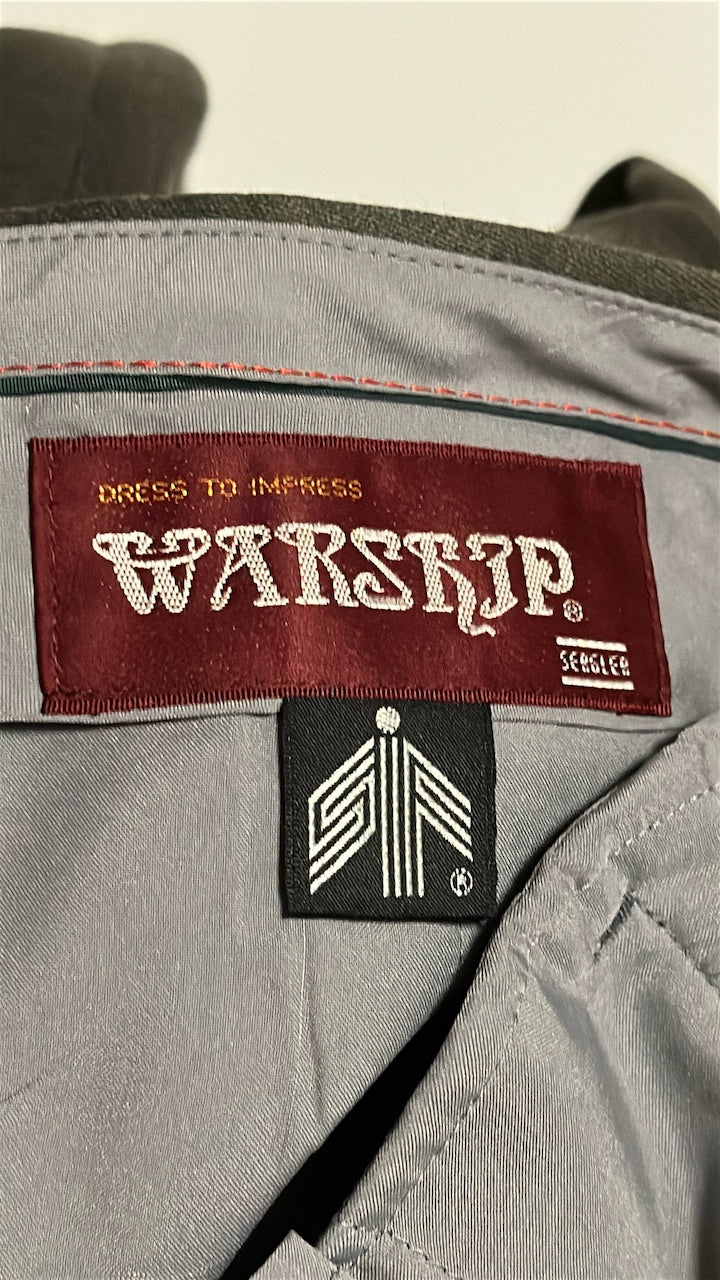 Dark Olive Wool-Blend Slacks W30 L28 / Cuffed (WARSHIP / Japan, c.1980s–1990s)