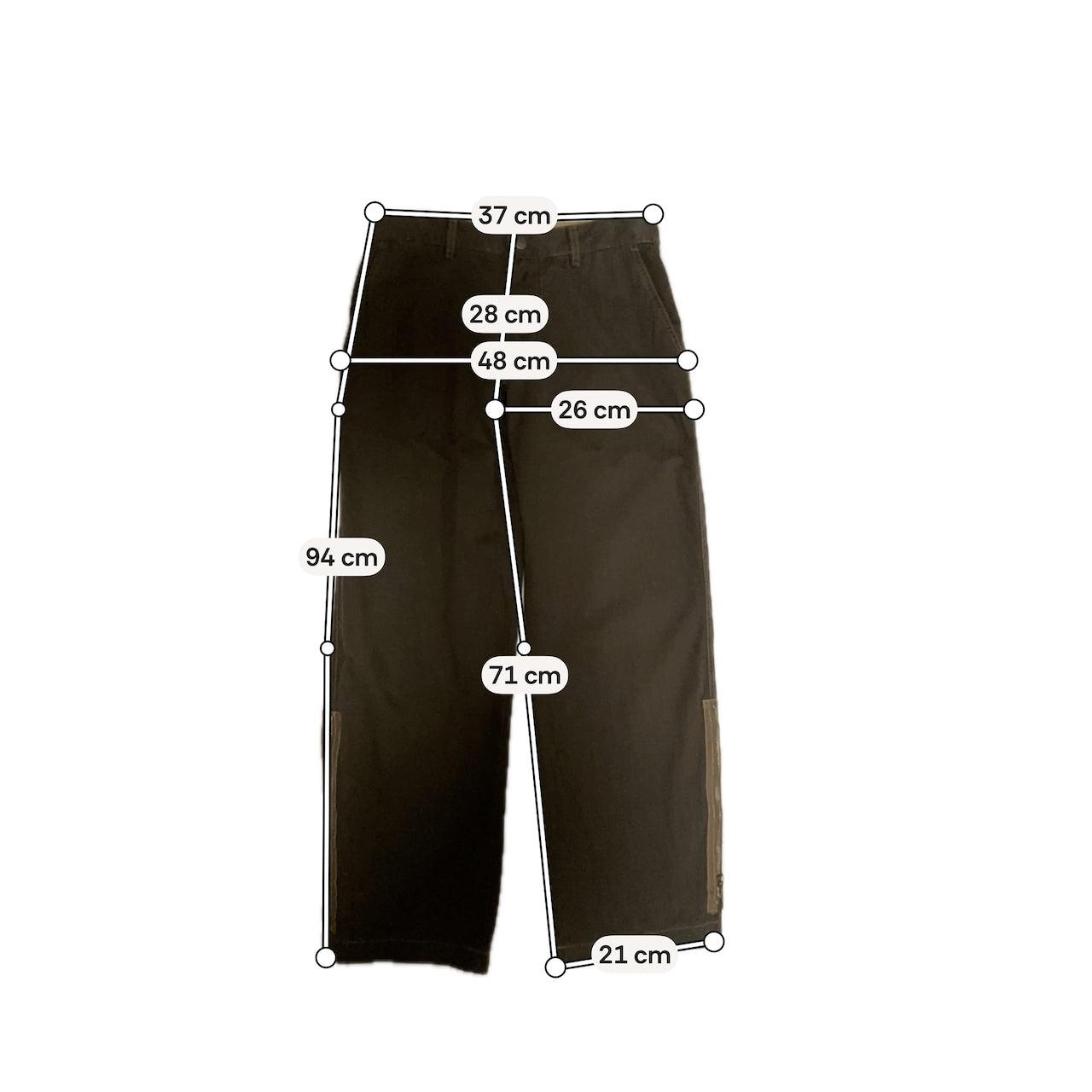Dark Brown Cotton Utility Pants W29 L28 — Armani Jeans (Romania, c.2000s)