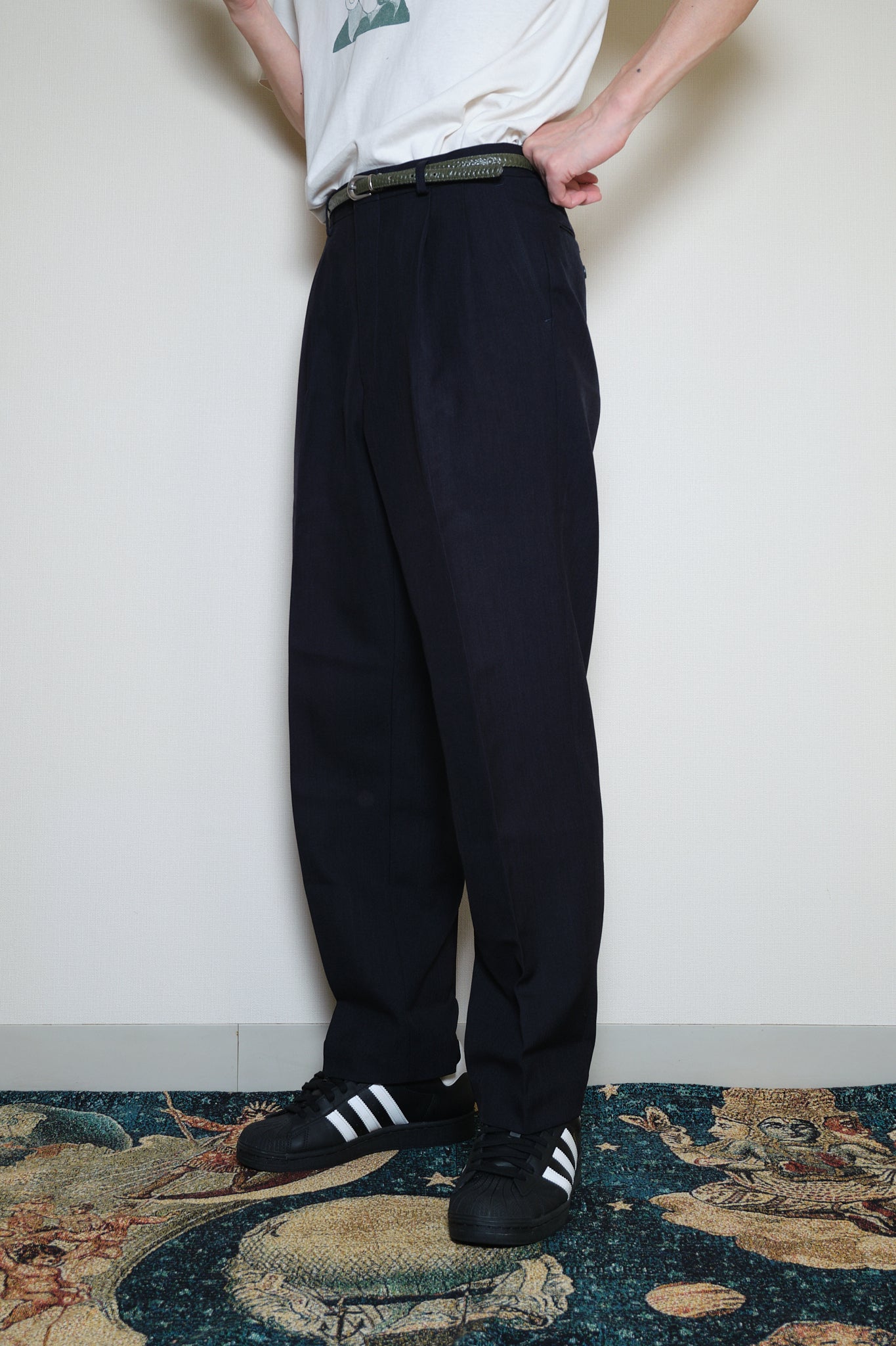 Dark Navy Slacks Authentic Japan