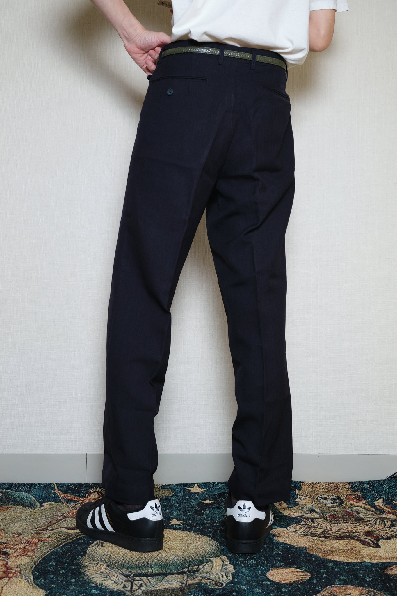 Dark Navy Slacks Authentic Japan