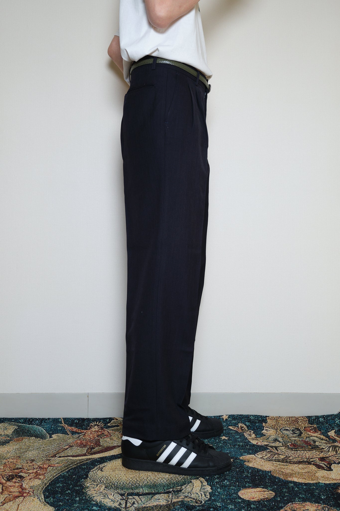 Dark Navy Slacks Authentic Japan