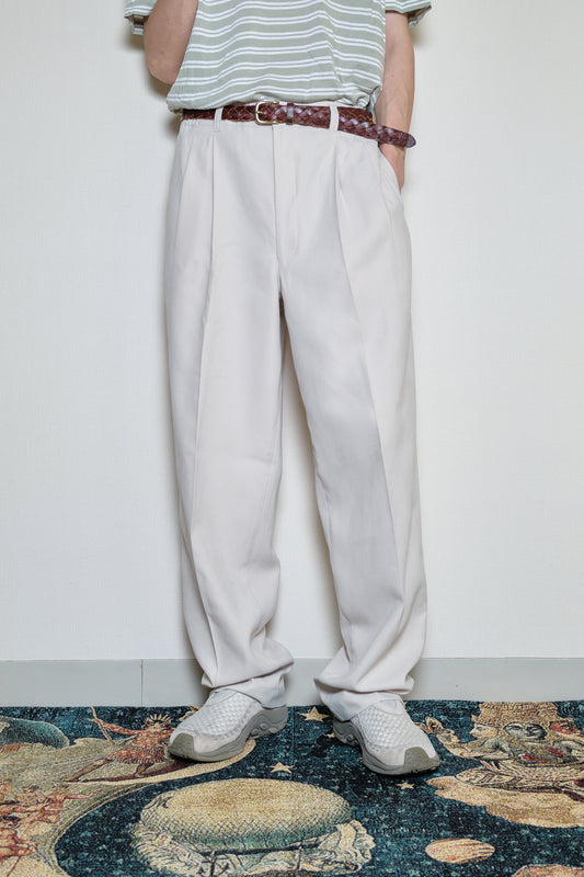 Ecru Beige Polyester Slacks L