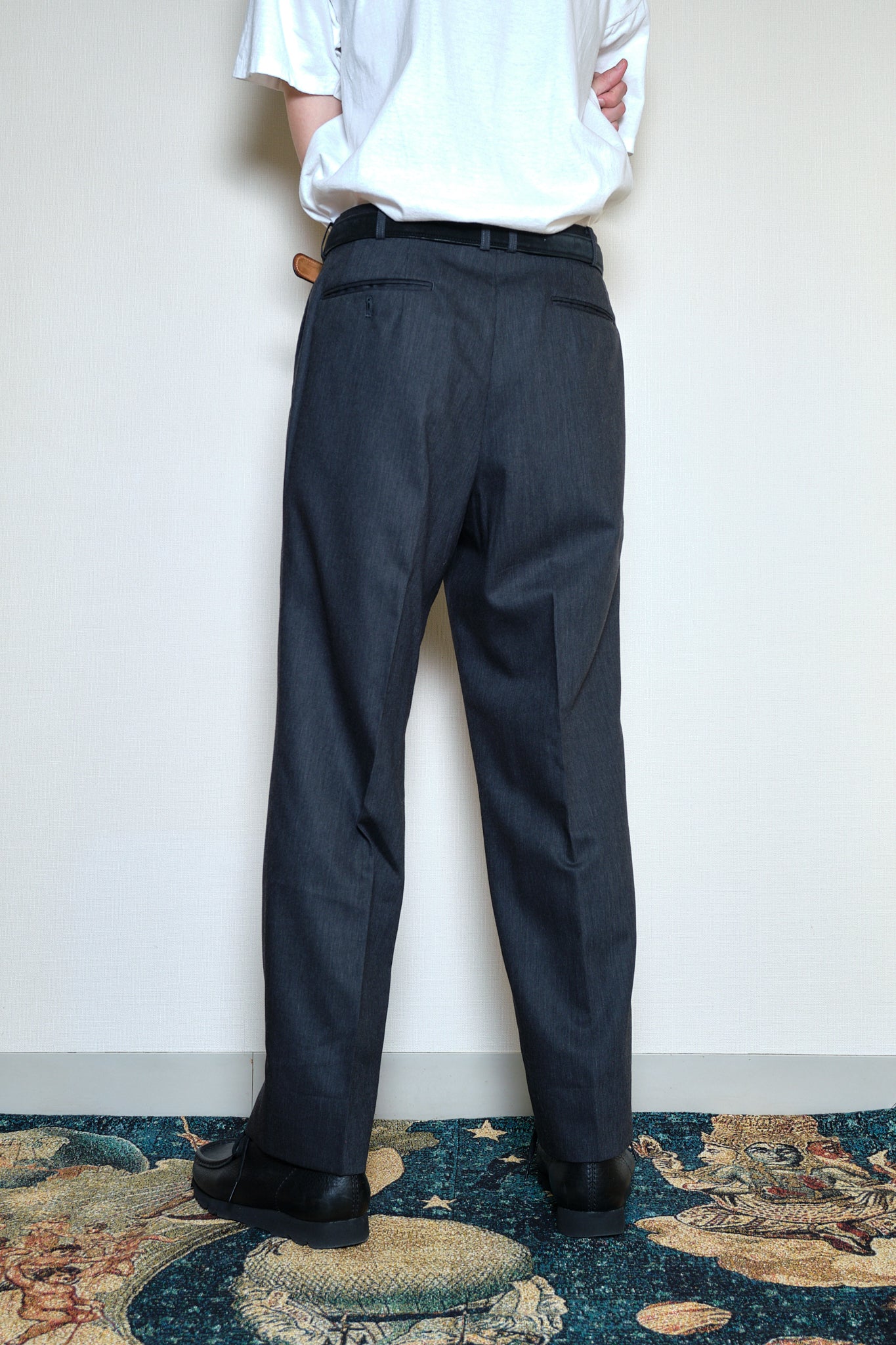 Dark Grey Wool Slacks Japan