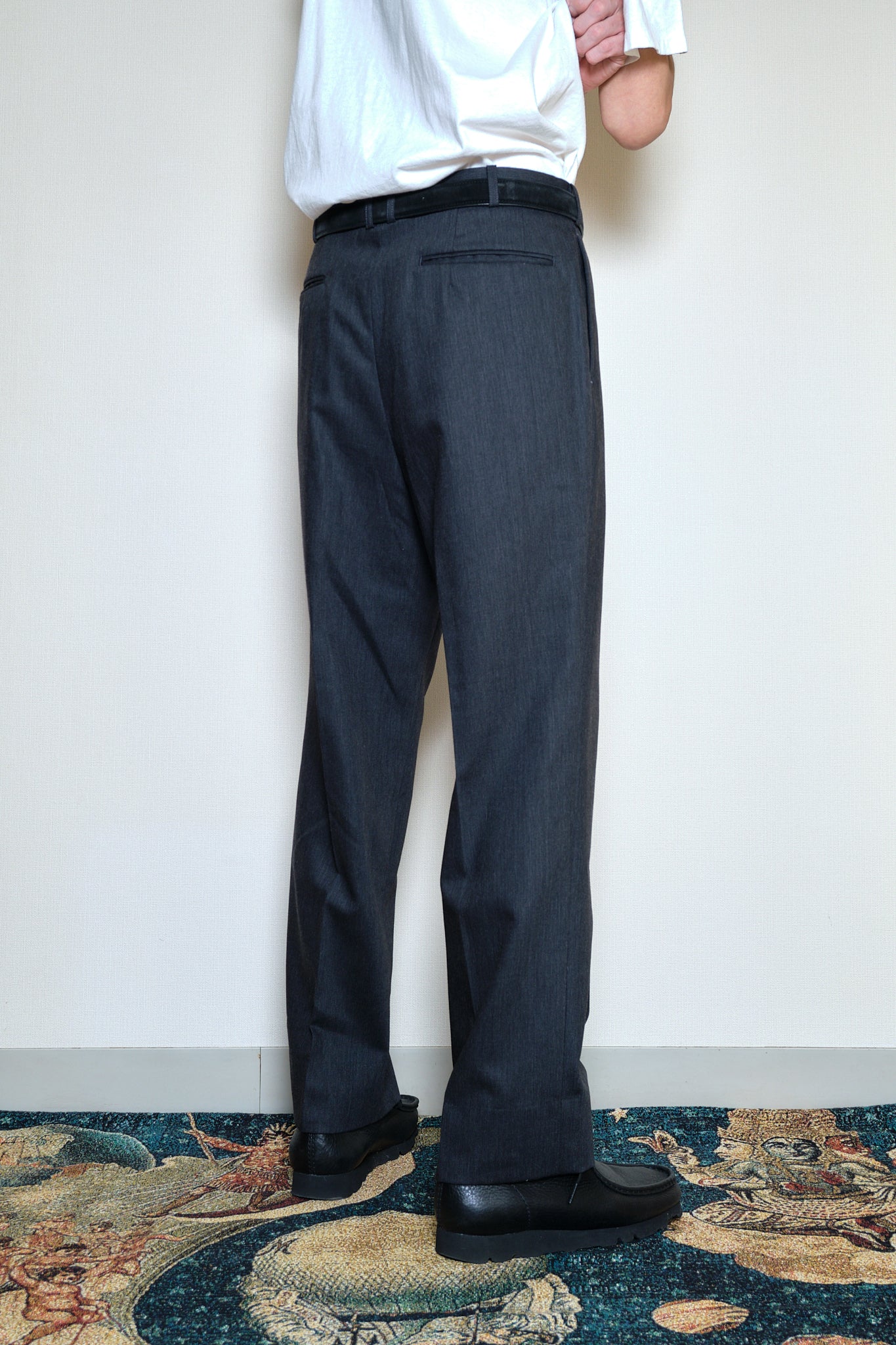 Dark Grey Wool Slacks Japan