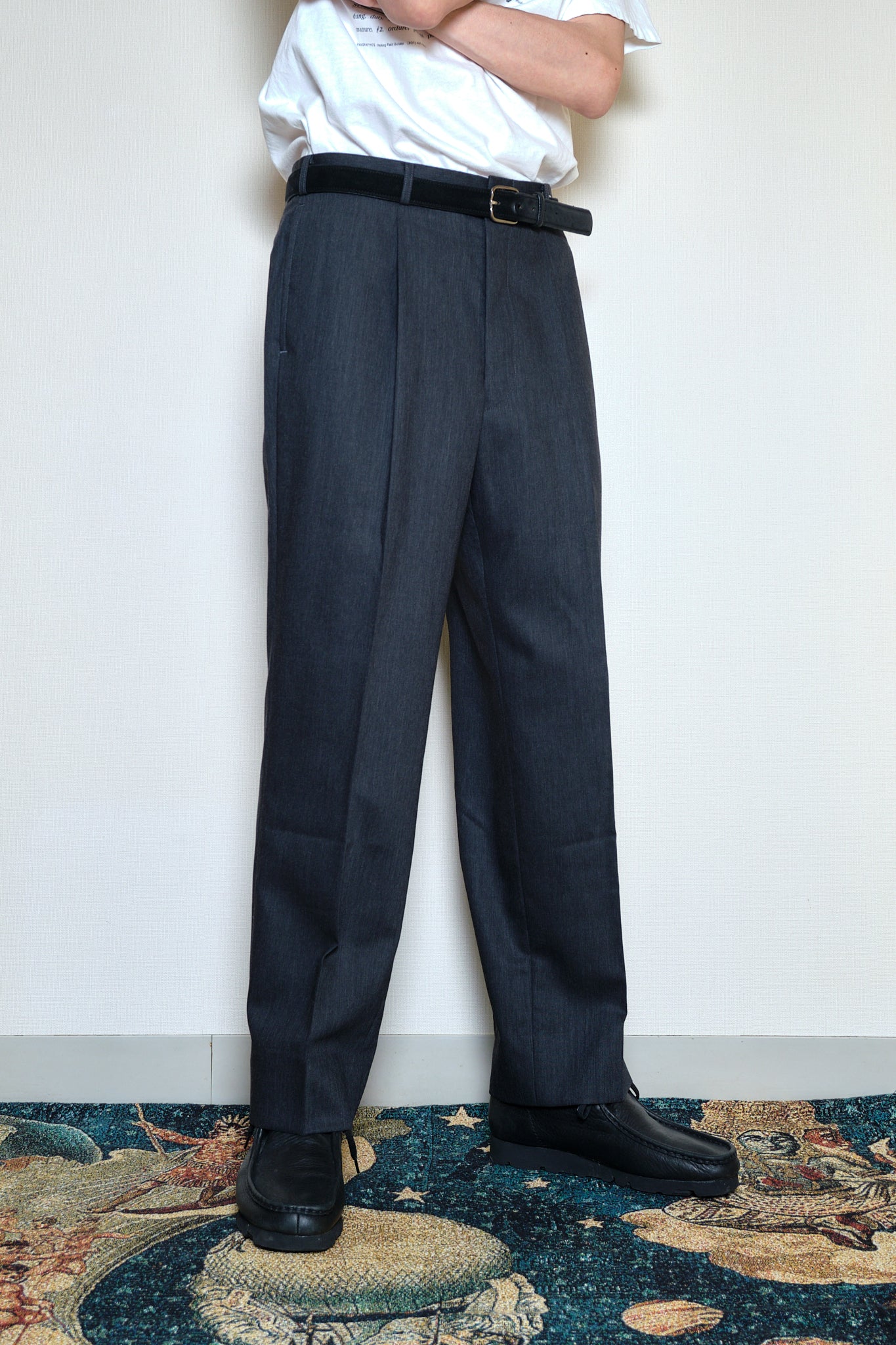 Dark Grey Wool Slacks Japan