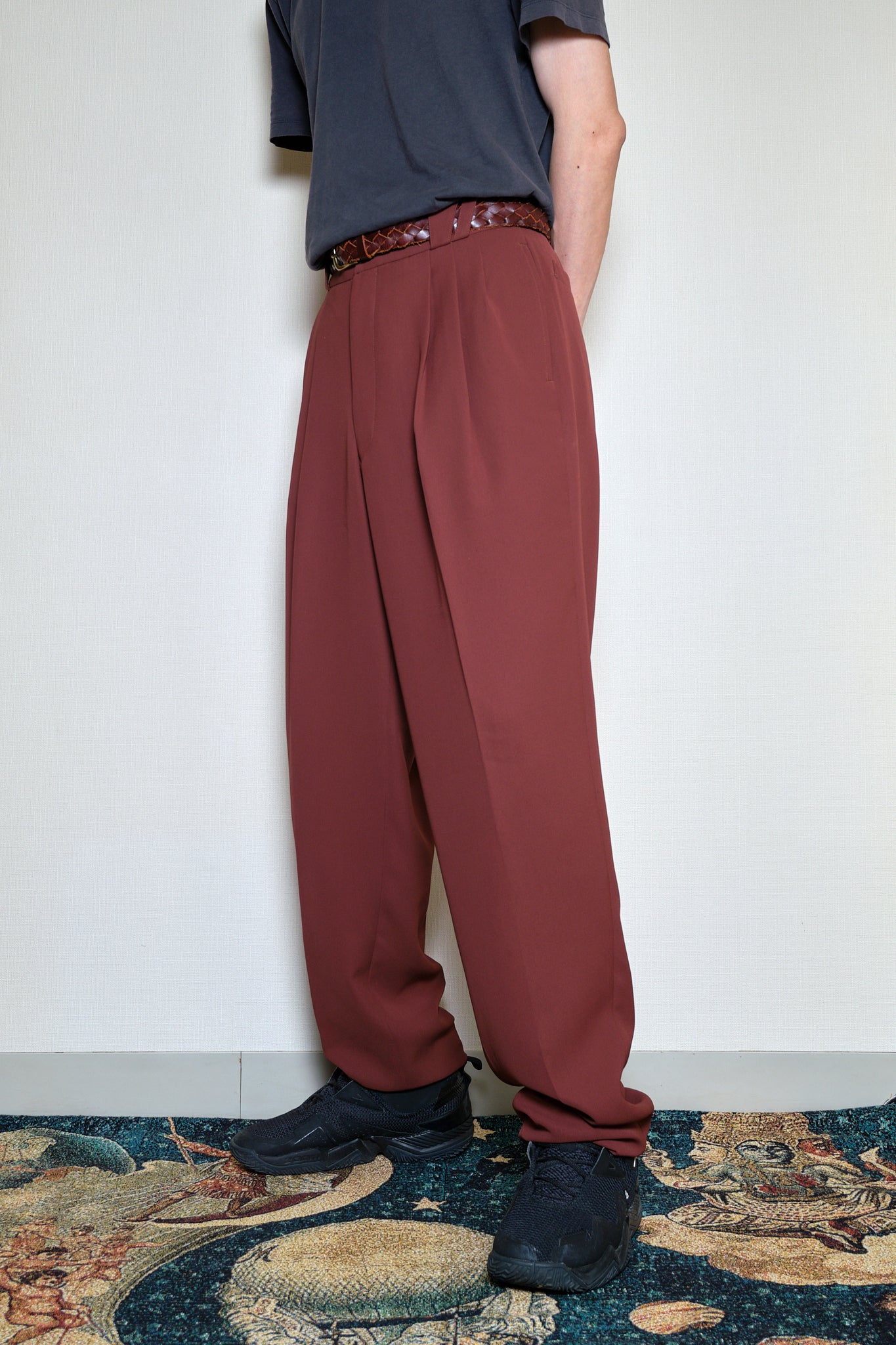 Burgundy Slacks Polyester 100% LL
