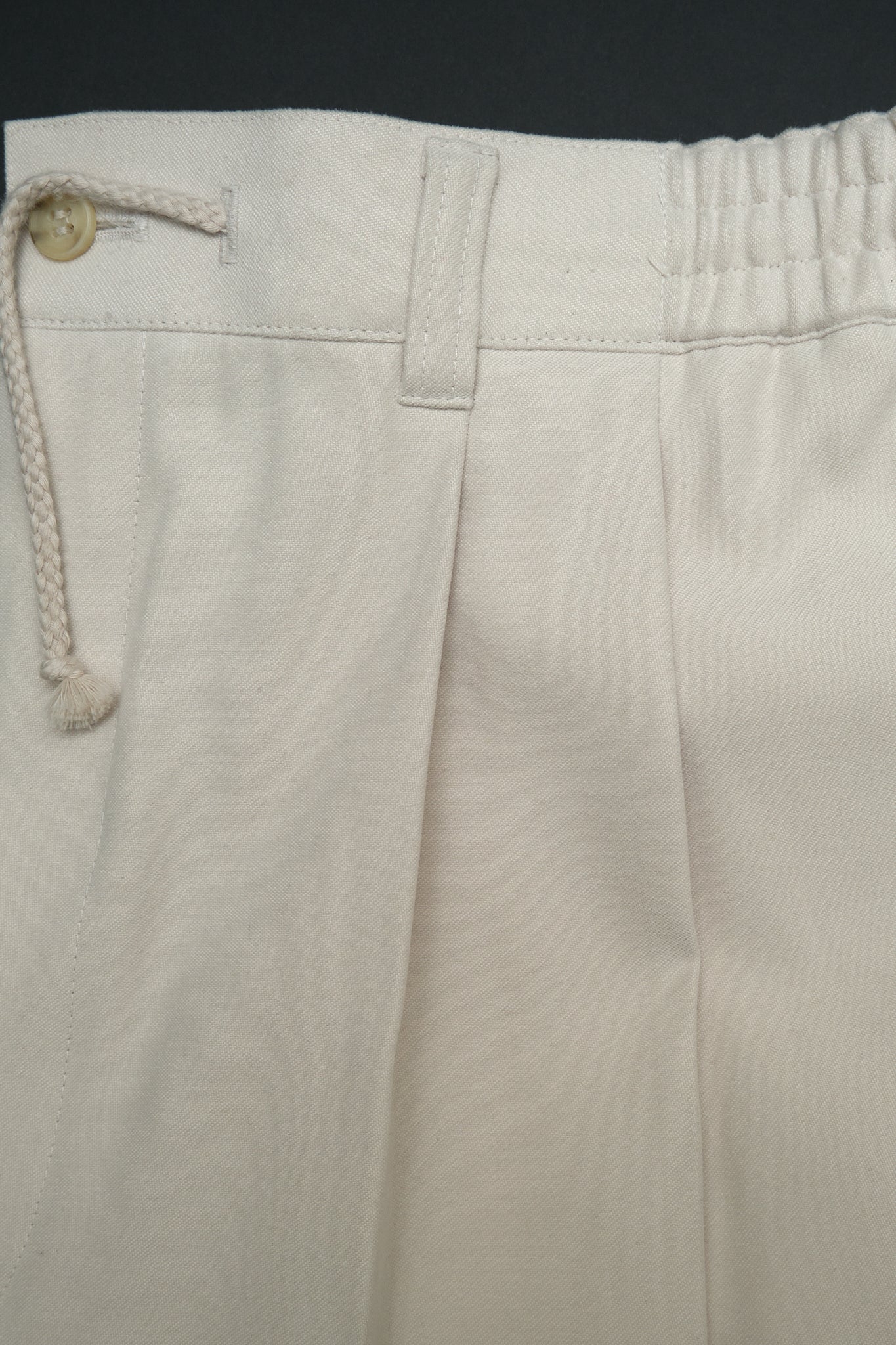 Ecru Beige Polyester Slacks L