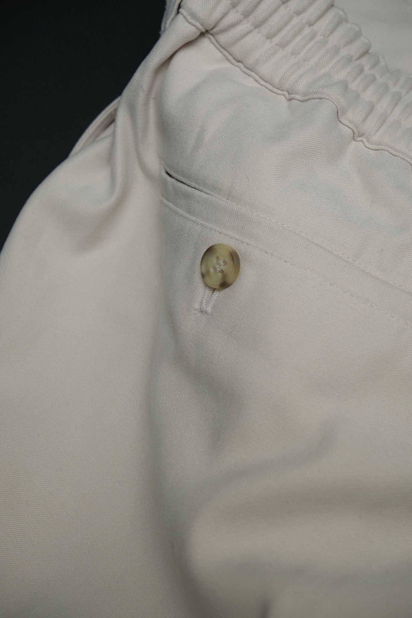 Ecru Beige Polyester Slacks L