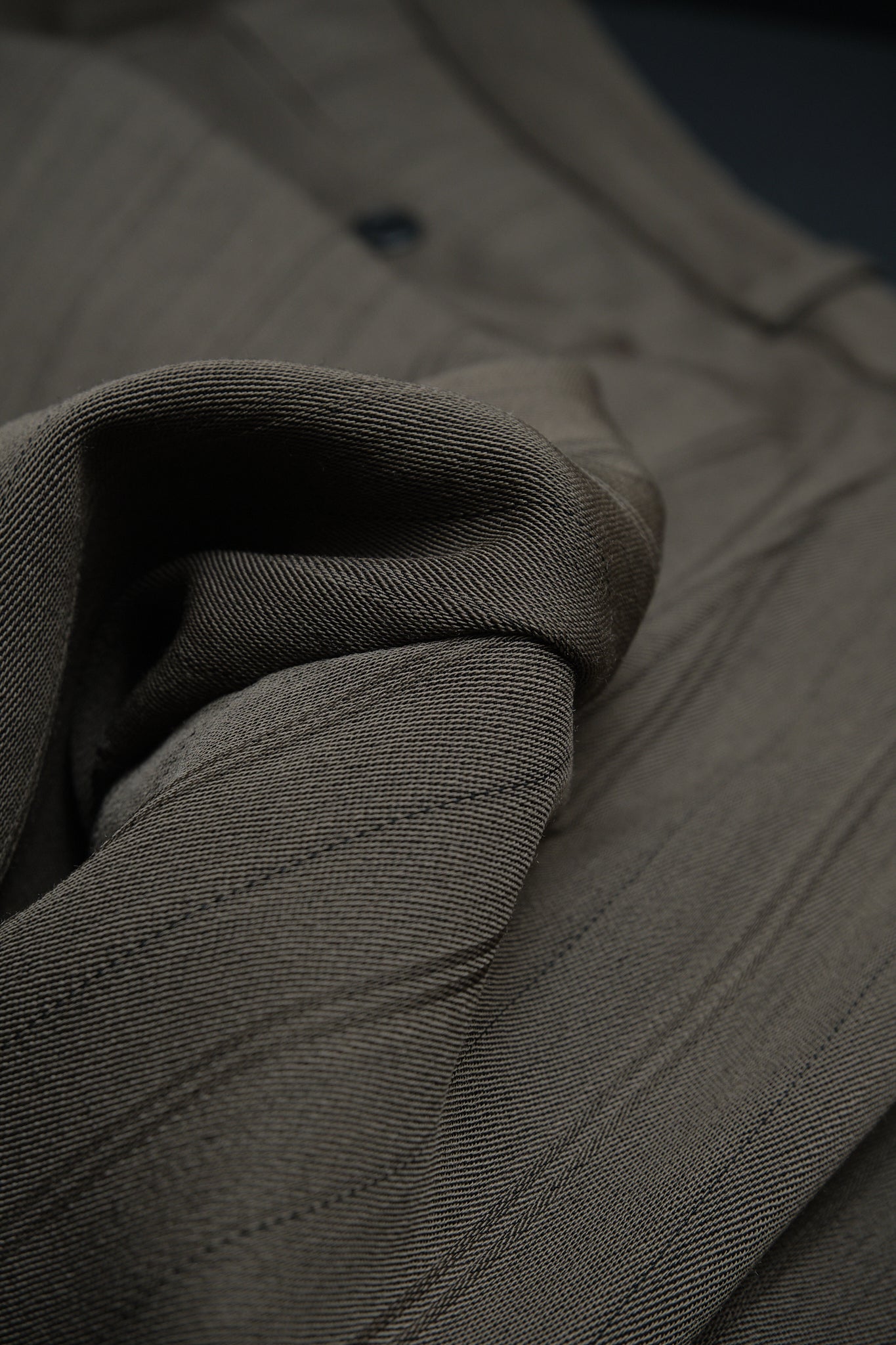 Brown Stripe Wool Slacks Japan