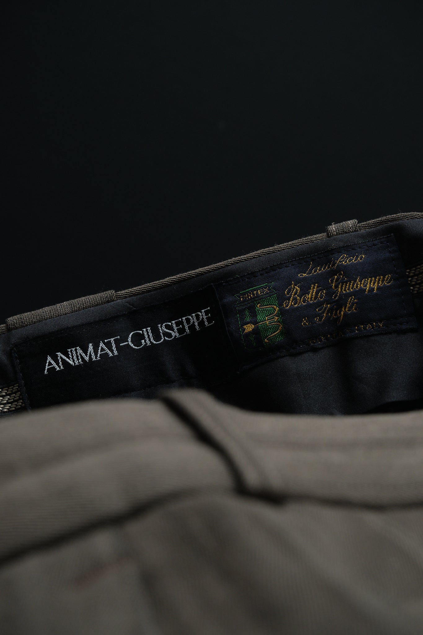 Brown Stripe Wool Slacks Japan