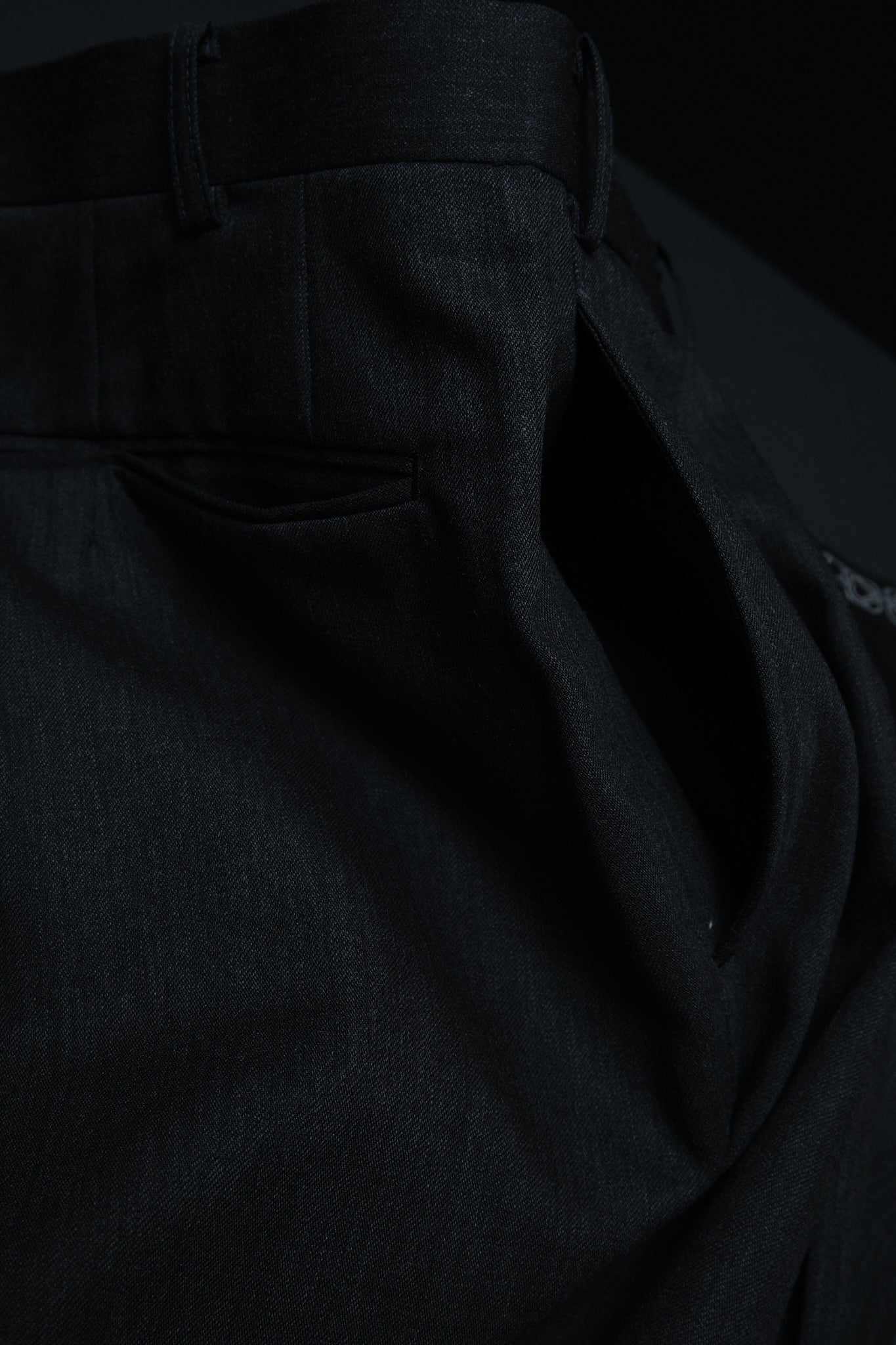 Dark Grey Wool Slacks Japan