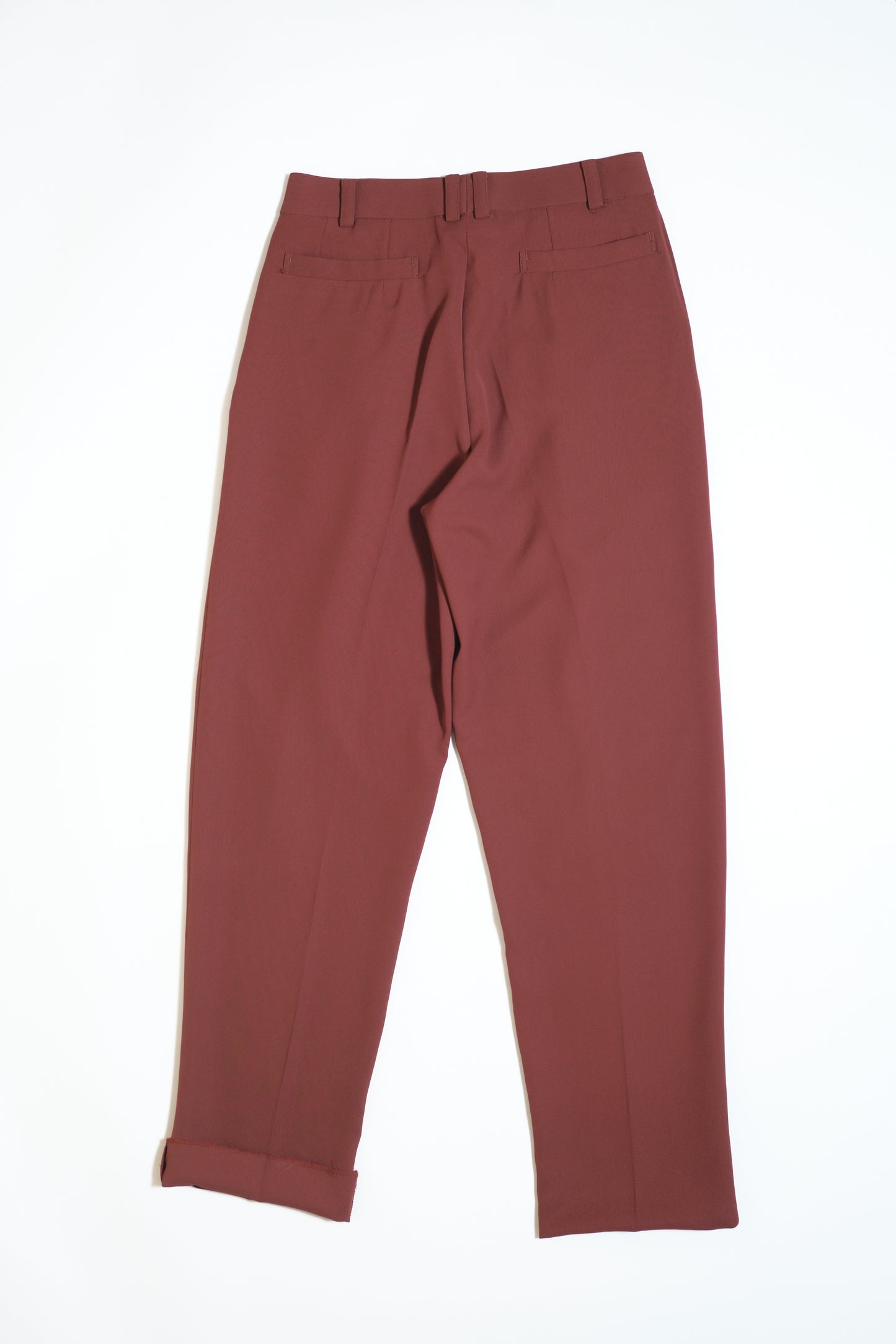 Burgundy Polyester Slacks W32 L34 (Japan, 2000s) Deadstock