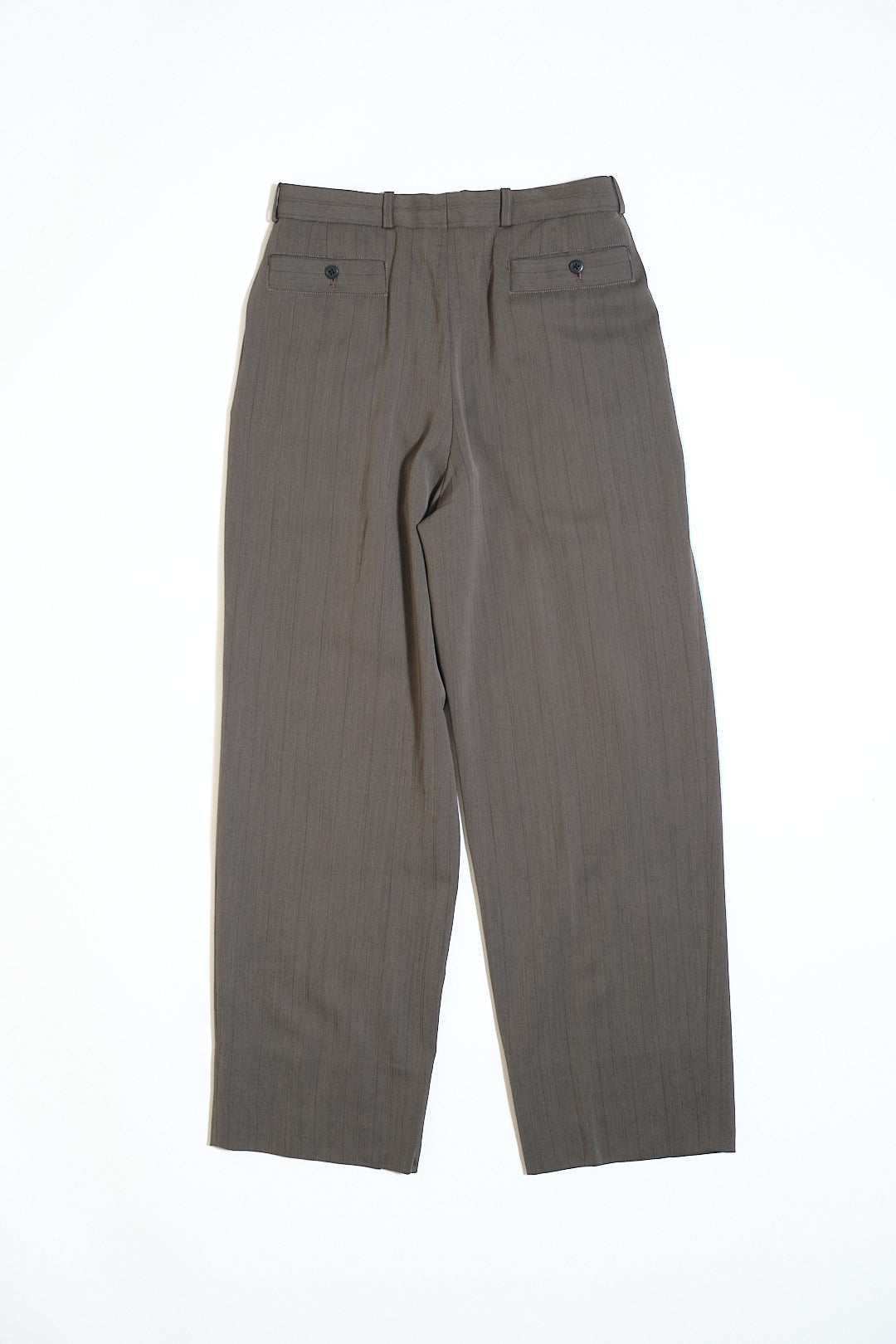 Brown Stripe Wool Slacks W31 L29 (Italian Fabric / Japan, Late 90s–Early 00s)