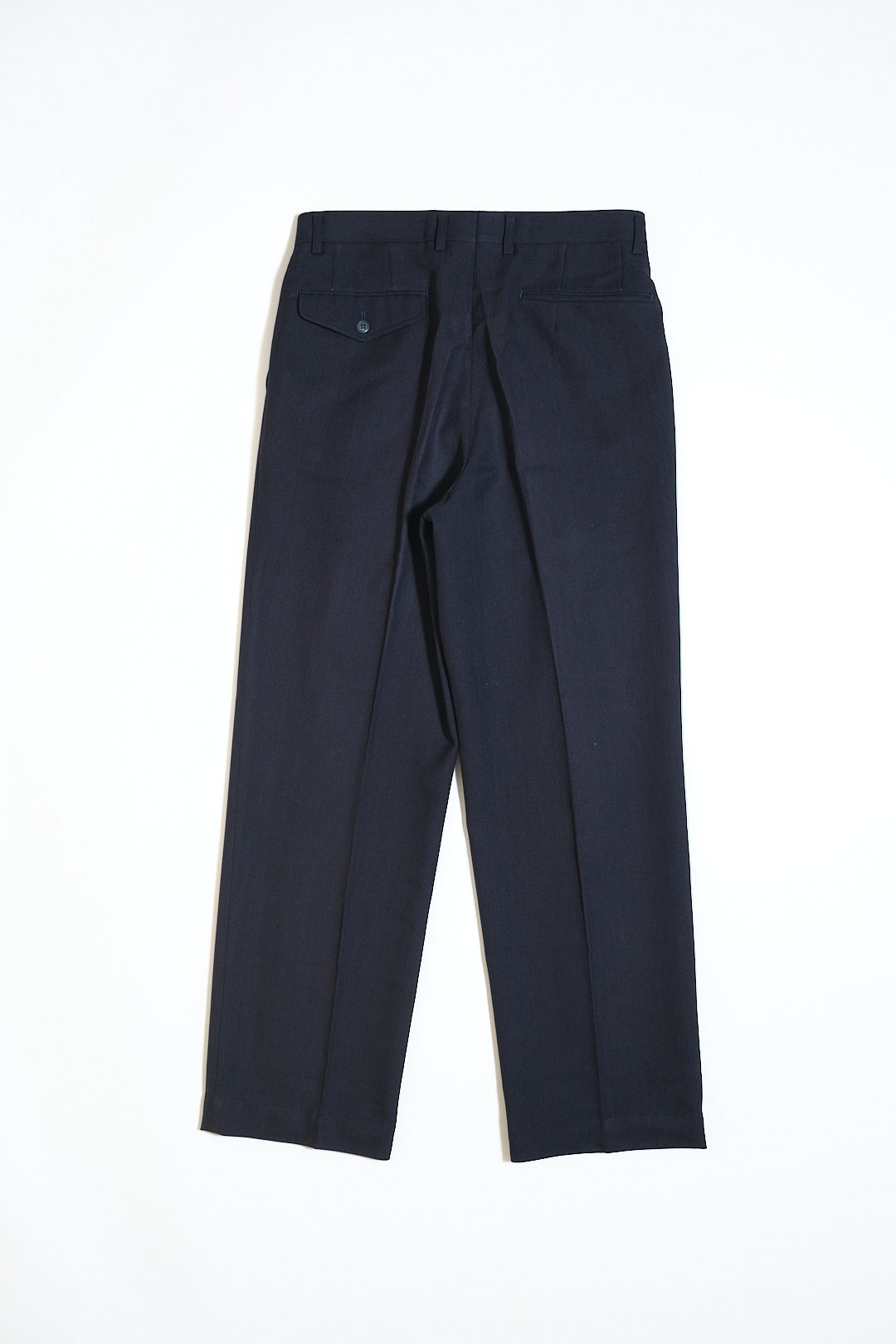 Dark Navy Wool-Blend Slacks W31 L29 (Japan Fabric / Japan, Late 90s–Early 00s)