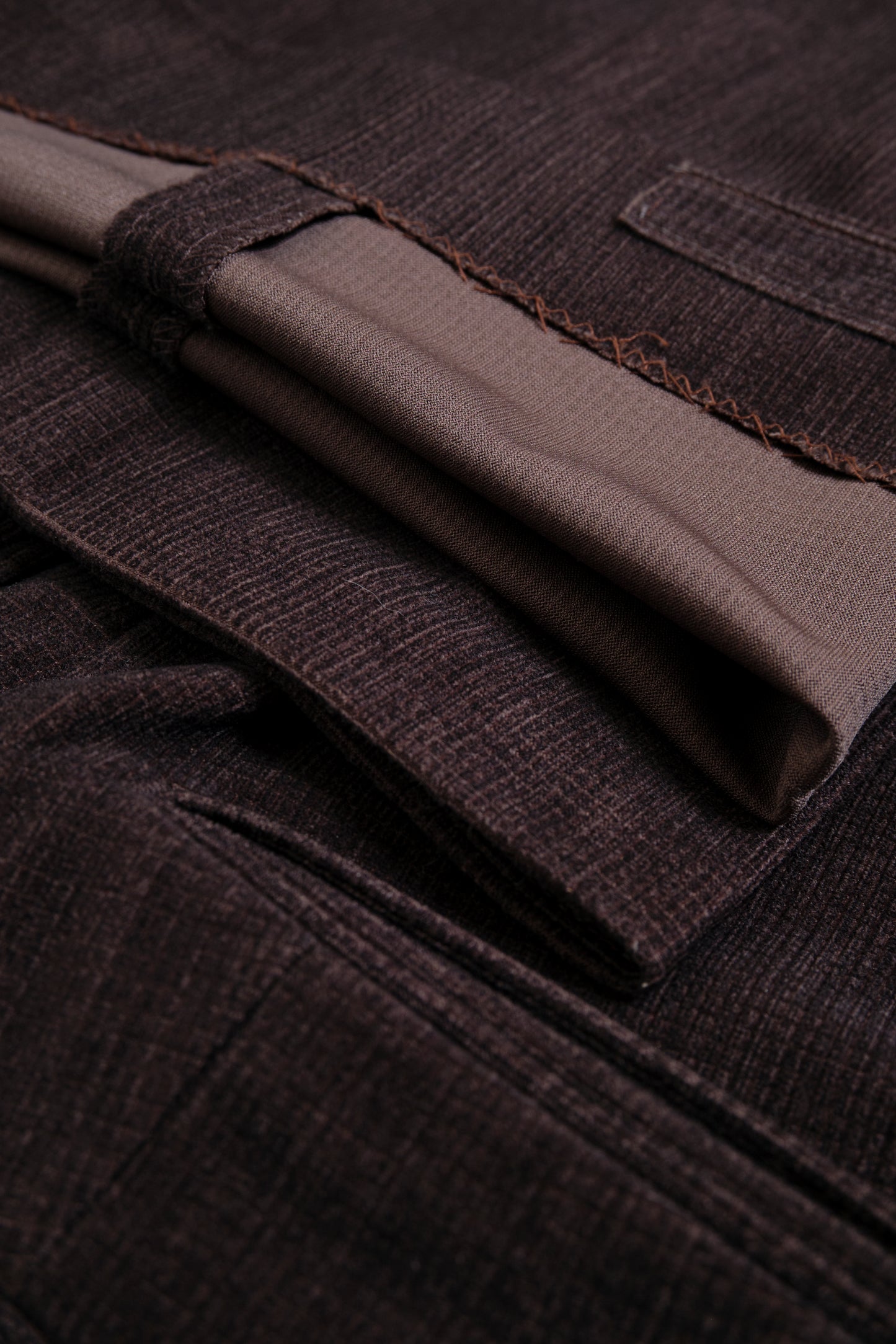 Dark Brown Polyester Slacks W33 L28 / Made in Japan / Early 2000s