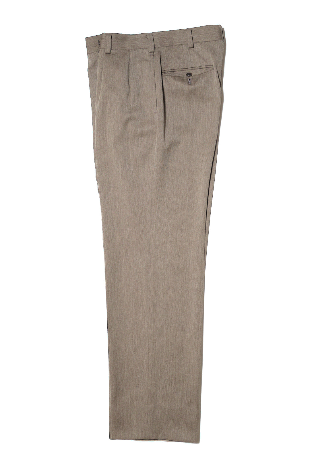 Greige Wool Slacks W31 L30 (J. Press / New England Model, Made in Japan, c.1990s–2000s)