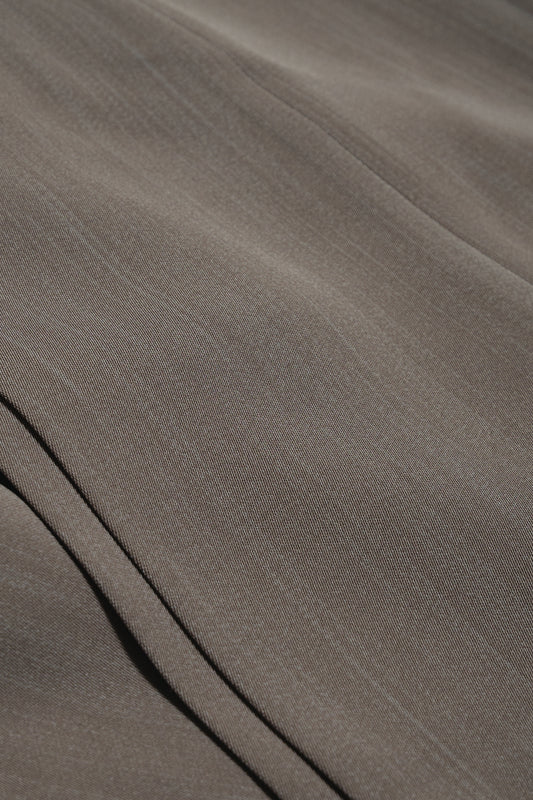 Khaki Stripe Polyester Slacks W28 L27 (EVINRUDE / Japan, c.1990s–2000s)