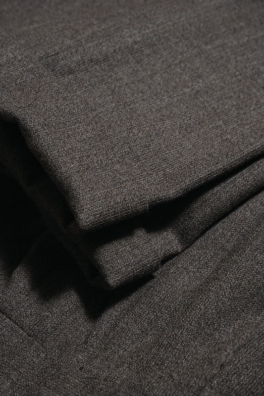 Dark Brown Wool Slacks W28 L29 / Cuffed (Made in Japan, c.1990s)