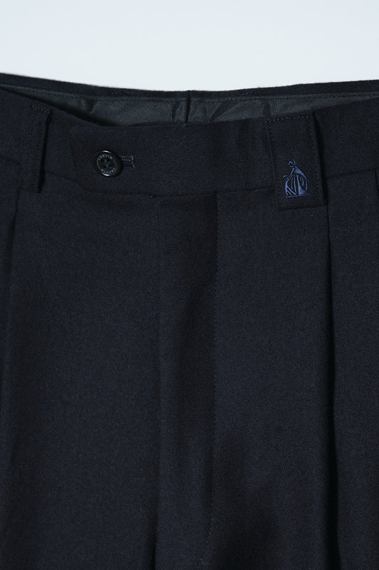 Navy Wool-Cashmere Slacks W30 L31 (LANVIN PARIS / Japan, c.1990s)