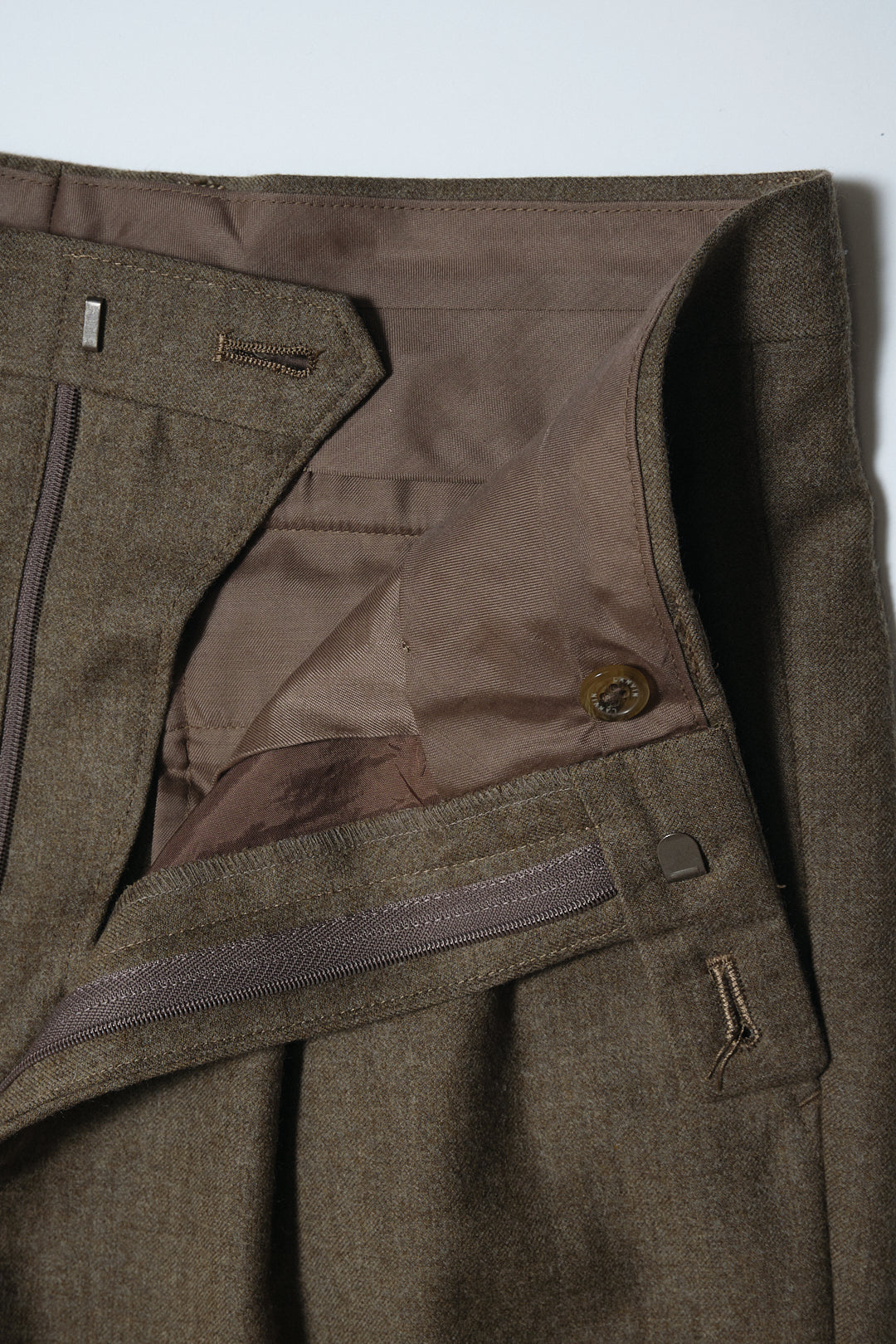 Tan Wool-Cashmere Slacks W30 L29 (LANVIN PARIS / Japan, c.1990s)