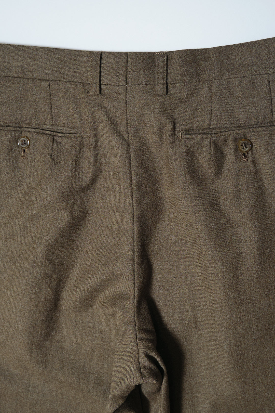 Tan Wool-Cashmere Slacks W30 L29 (LANVIN PARIS / Japan, c.1990s)