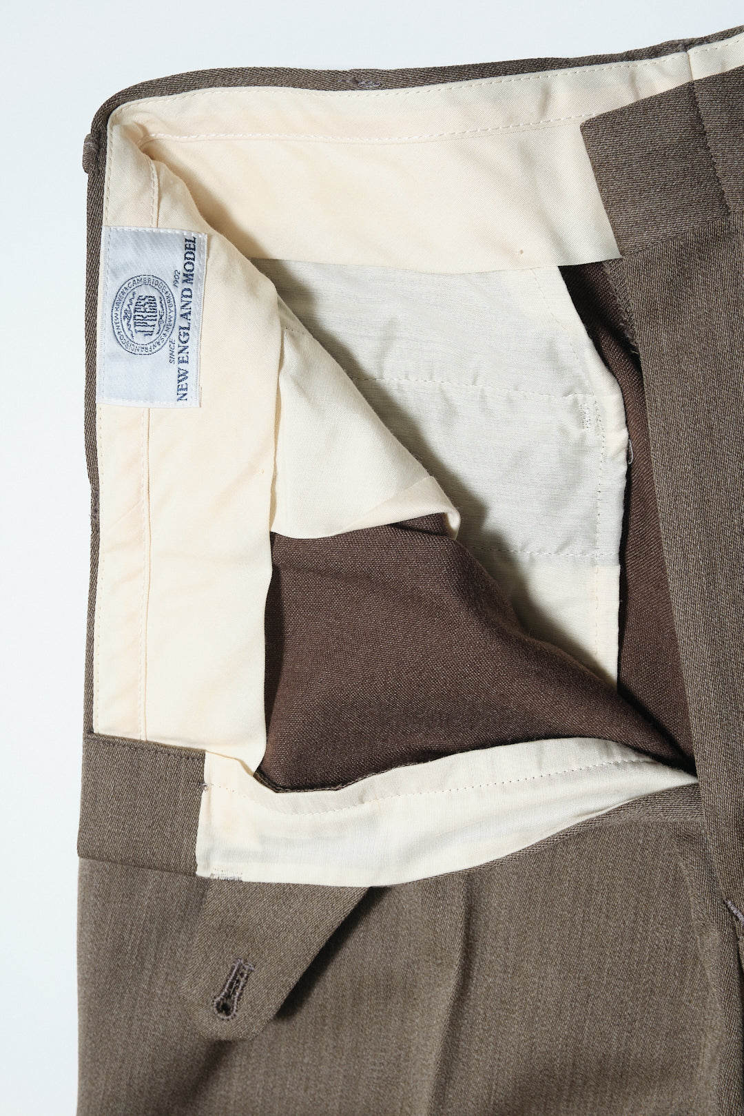 Greige Wool Slacks W31 L30 (J. Press / New England Model, Made in Japan, c.1990s–2000s)