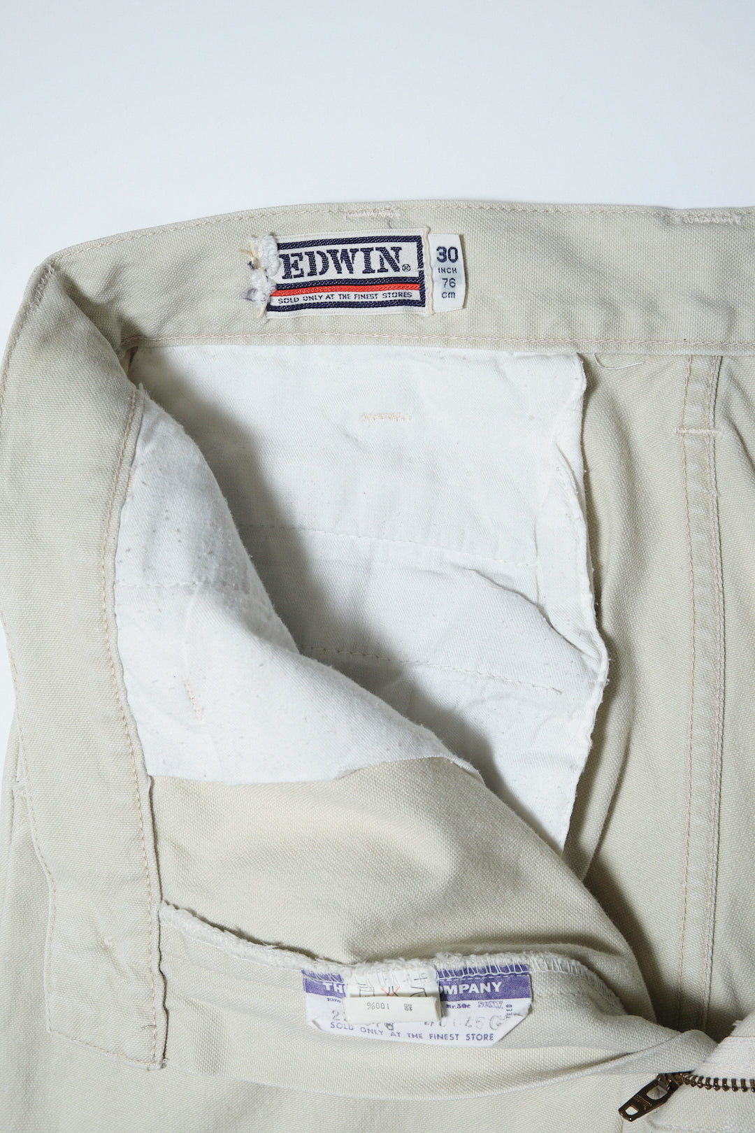 Stone Cotton Chino Pants W28 L28 (EDWIN / Safety Jeans, c.1980s)