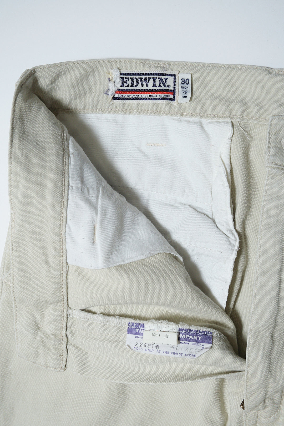 Stone Cotton Chino Pants W28 L28 (EDWIN / Safety Jeans, c.1980s)