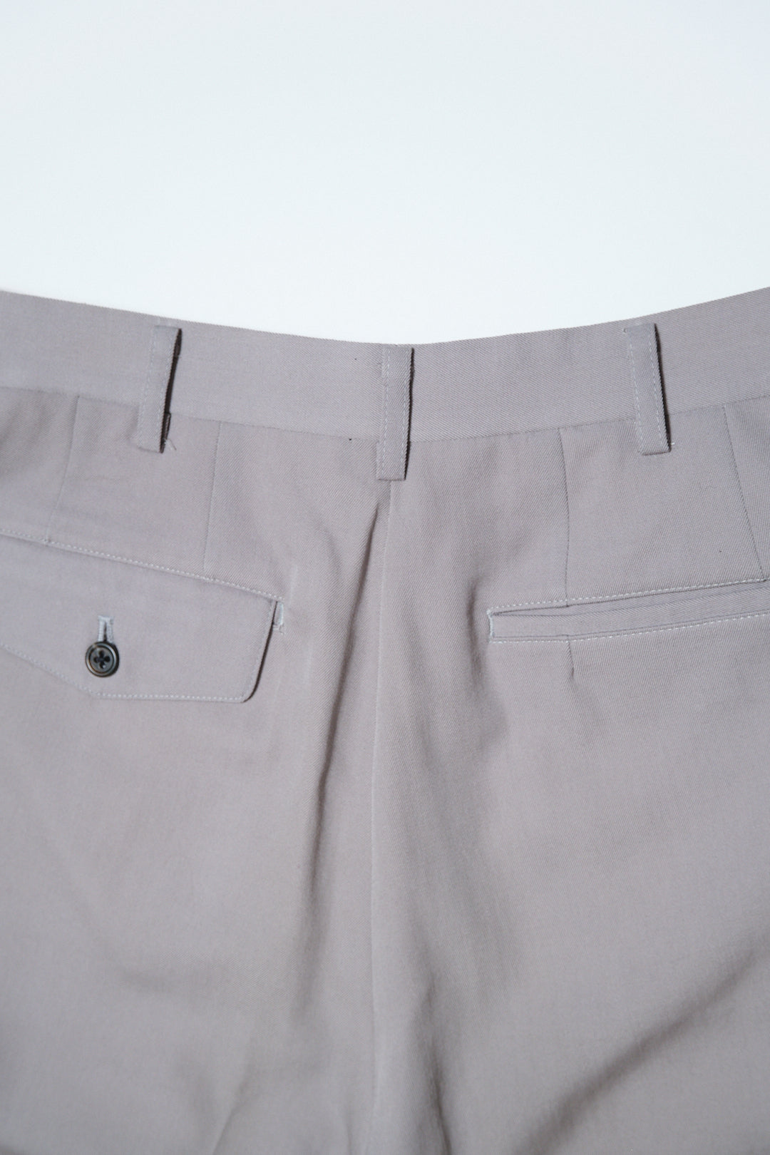 Light Grey Wool Slacks W27 L29 / Cuffed (cult movie for men / Japan, c.1990s–2000s)
