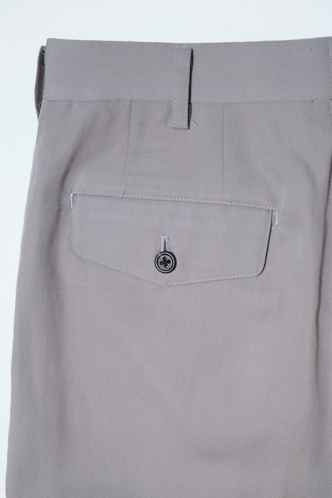 Light Grey Wool Slacks W27 L29 / Cuffed (cult movie for men / Japan, c.1990s–2000s)