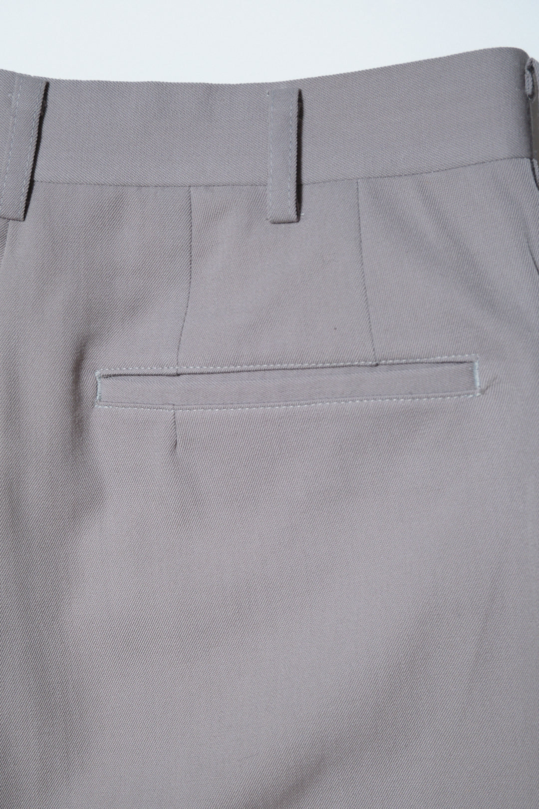 Light Grey Wool Slacks W27 L29 / Cuffed (cult movie for men / Japan, c.1990s–2000s)
