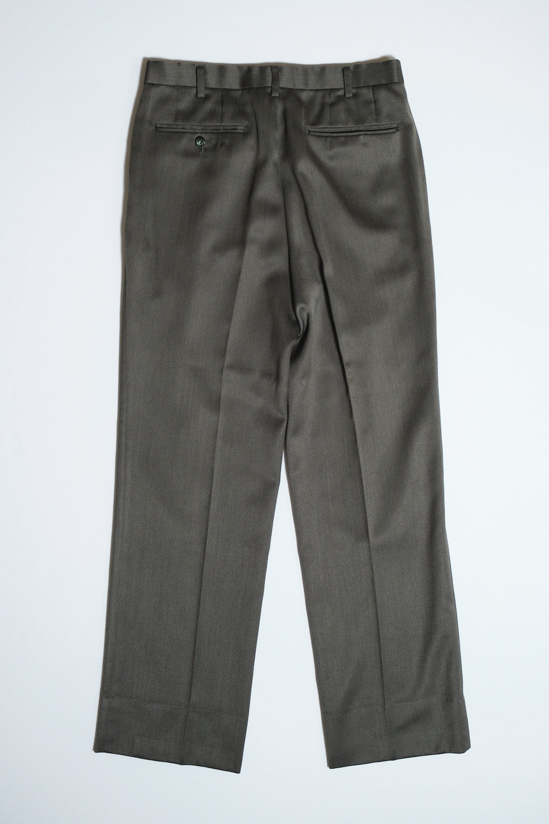 Dark Olive Wool-Blend Slacks W30 L28 / Cuffed (WARSHIP / Japan, c.1980s–1990s)