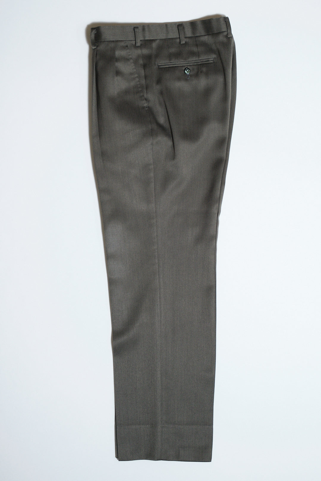 Dark Olive Wool-Blend Slacks W30 L28 / Cuffed (WARSHIP / Japan, c.1980s–1990s)